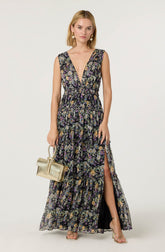 Edessa Floral Tiered Ruffle Maxi Dress