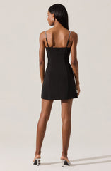 Halya Contrast Sequin Bow Dress