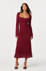 Tamia Floral Lace Bustier Midi Dress