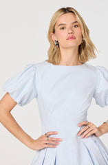 Kattie Puff Sleeve Bubble Hem Mini Dress
