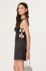 Kinsey Satin Bow Mini Dress