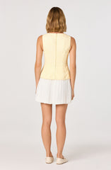 Sheridan Tweed Vest Mixed Media Mini Dress