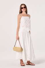 Stevie Embroidered Midi Skirt