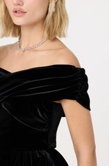 Tenille Velvet Off Shoulder Top