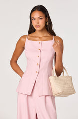 Neha Button-Front Longline Top