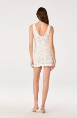 Magali 3D Floral Applique Mini Dress