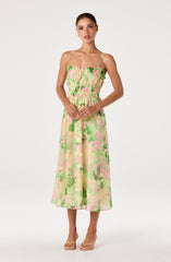 Maren Smocked Floral Midi Dress