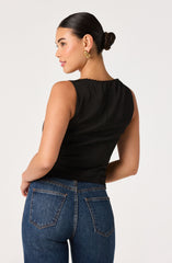 Maddison Scalloped Crochet Trim Tank