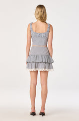 Penny Gingham Bustier Crop Top