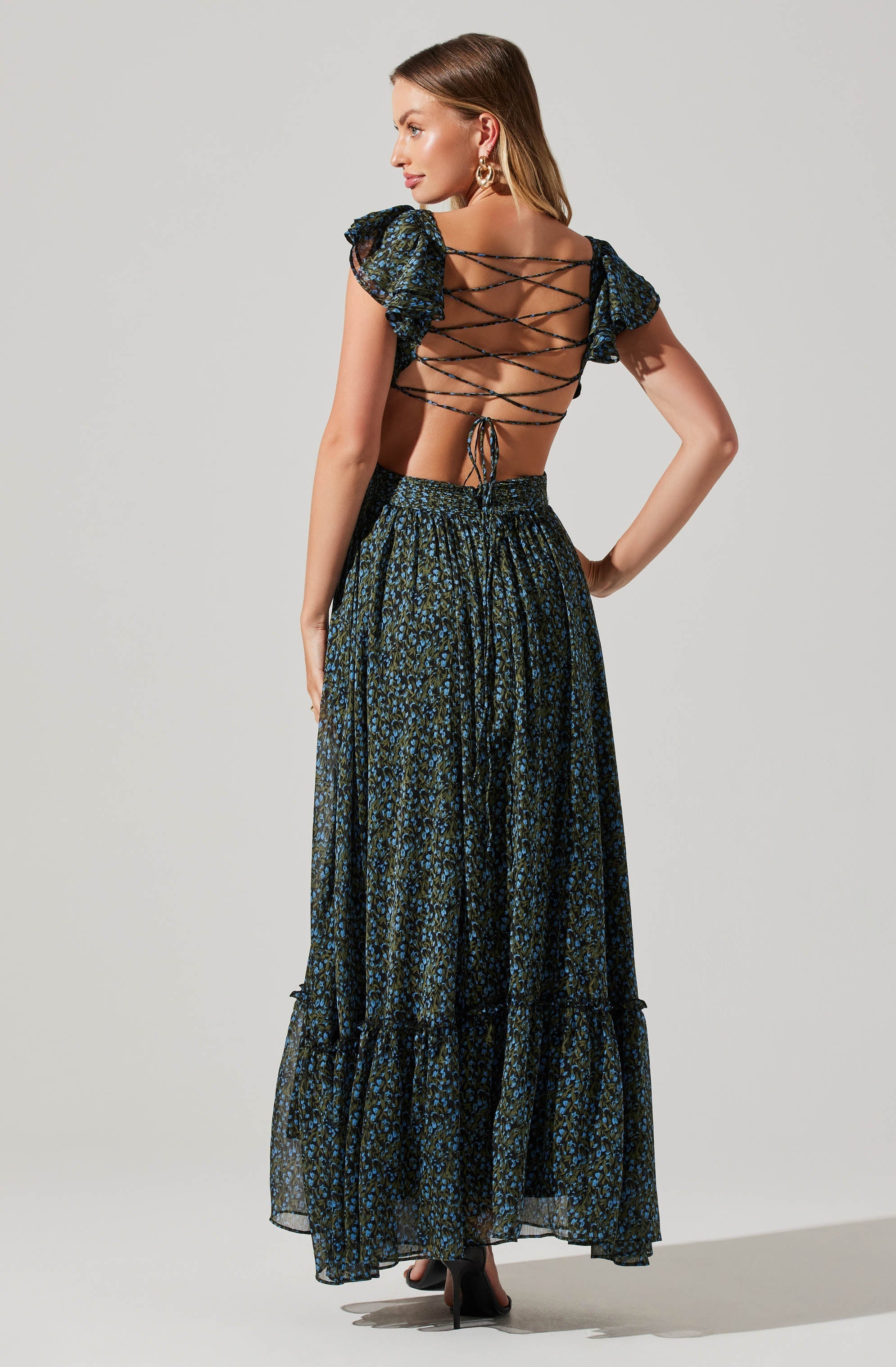 Primrose Floral Strappy Back Maxi Dress