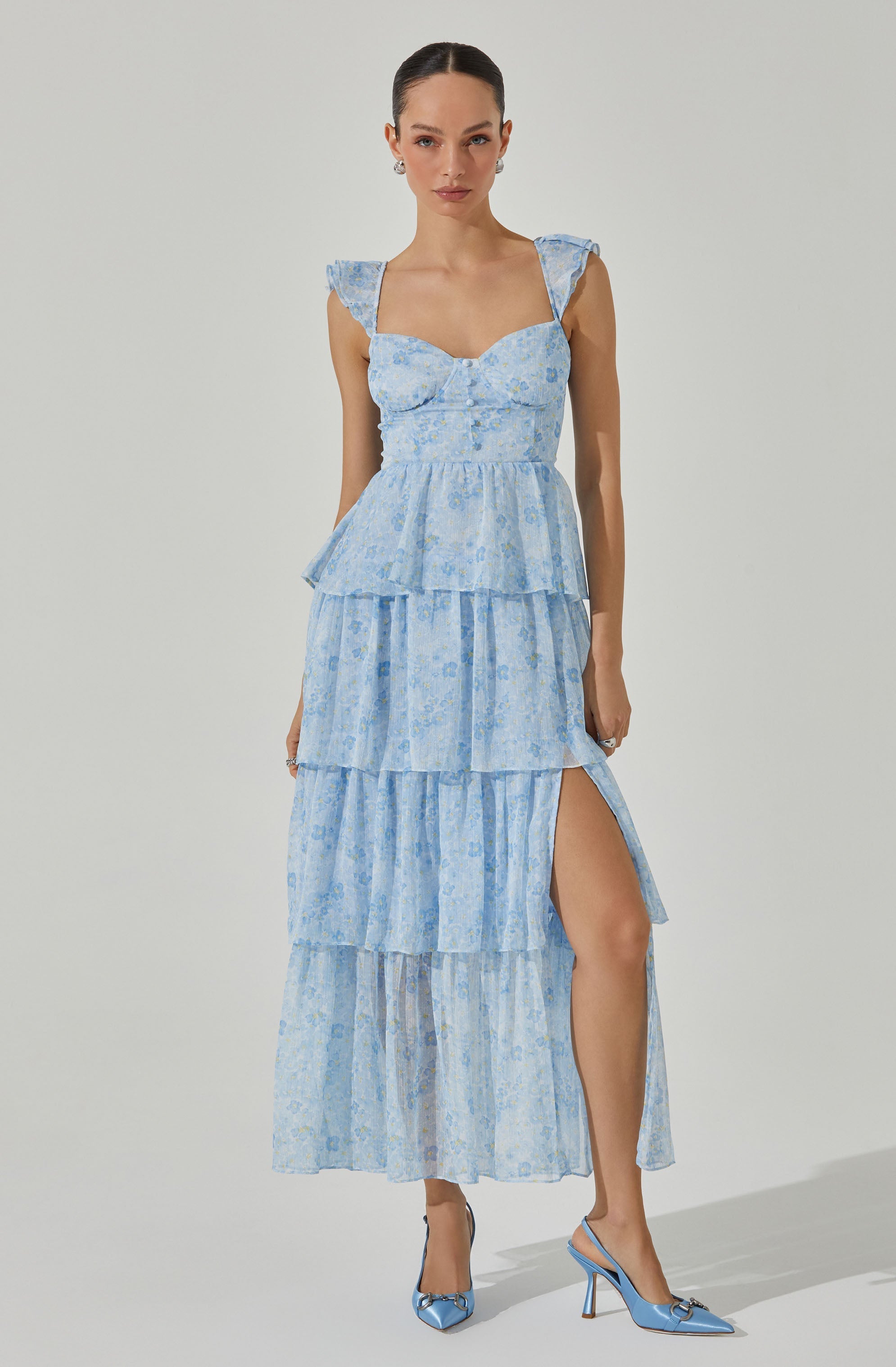 Midsummer Floral Tiered Maxi Dress