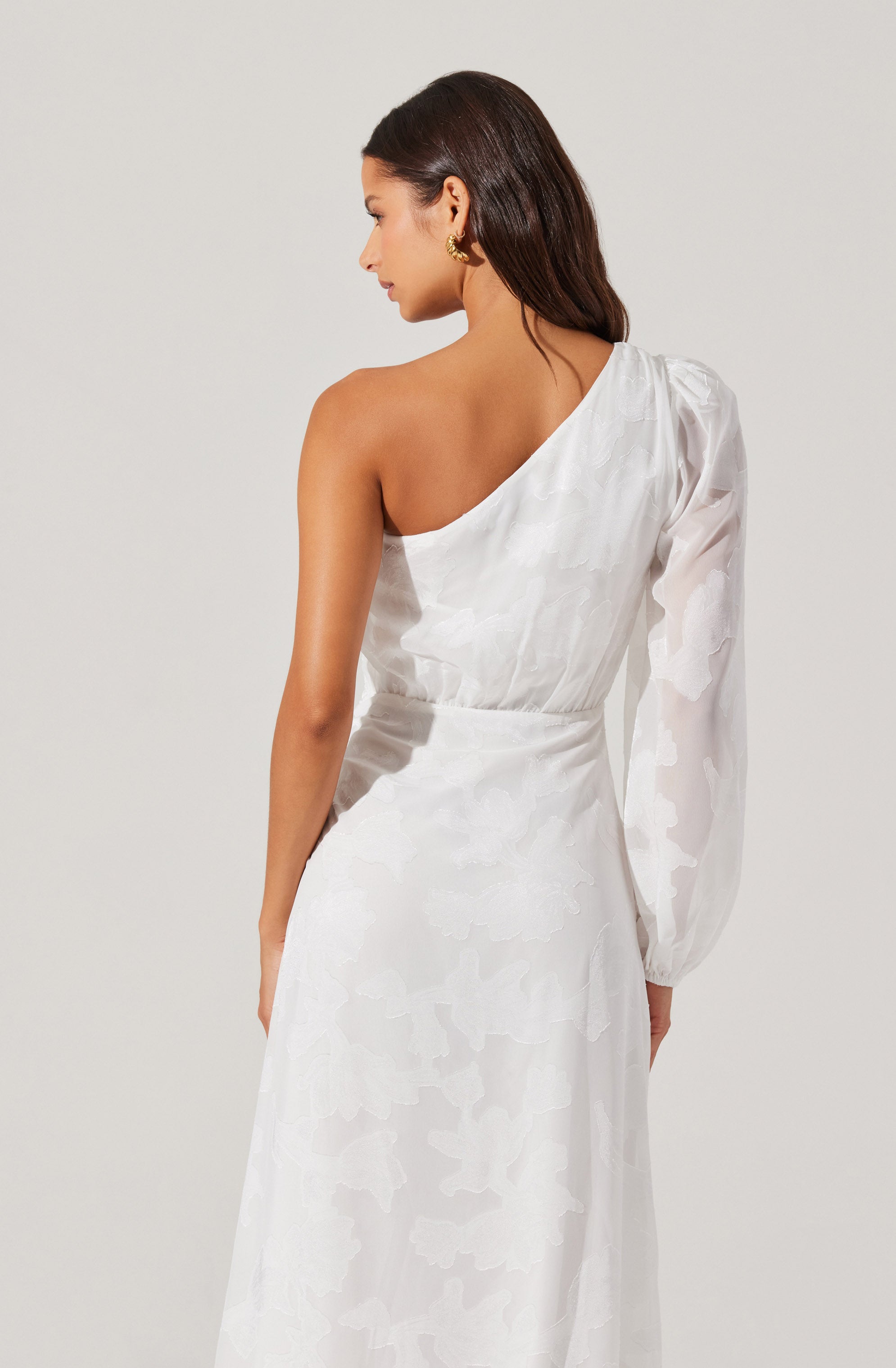 Calista Floral One Shoulder Midi Dress