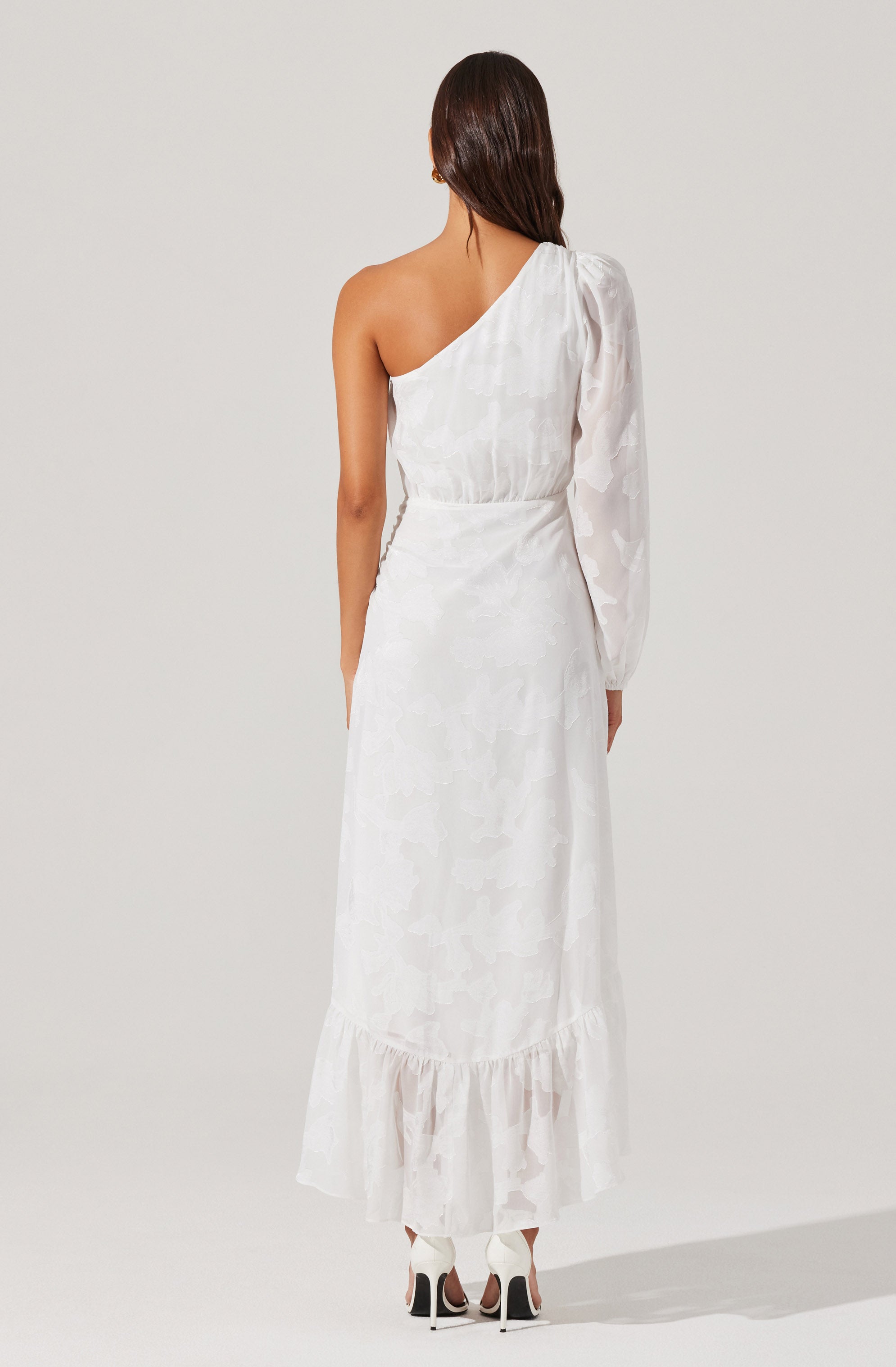 Calista Floral One Shoulder Midi Dress