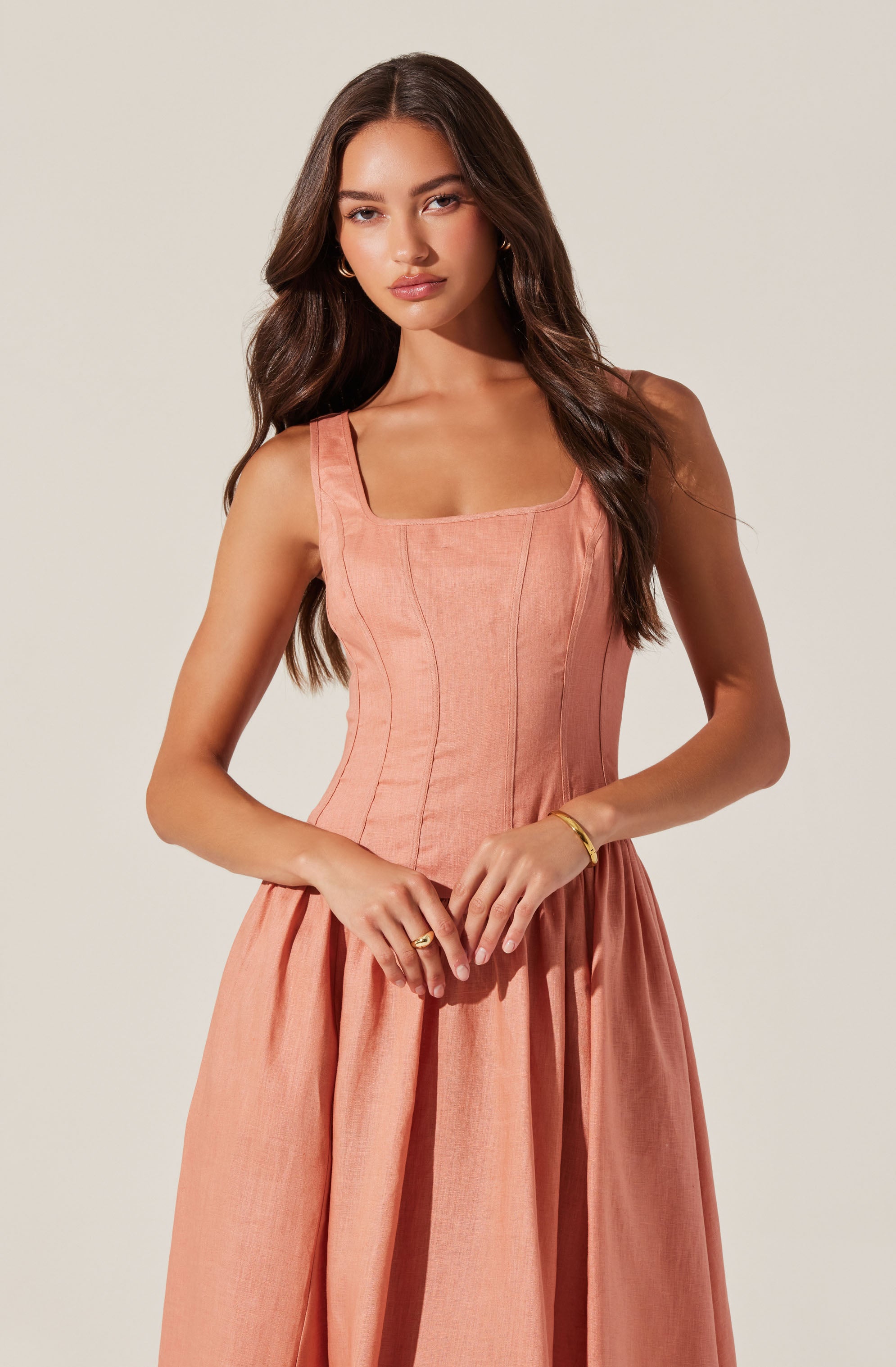 Thierry Linen Midi Dress