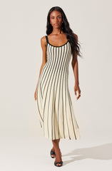 Irecia Stripe Sweater Midi Dress