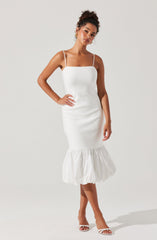 Brittnea Bodycon Bubble Hem Midi Dress