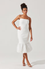 Brittnea Bodycon Bubble Hem Midi Dress