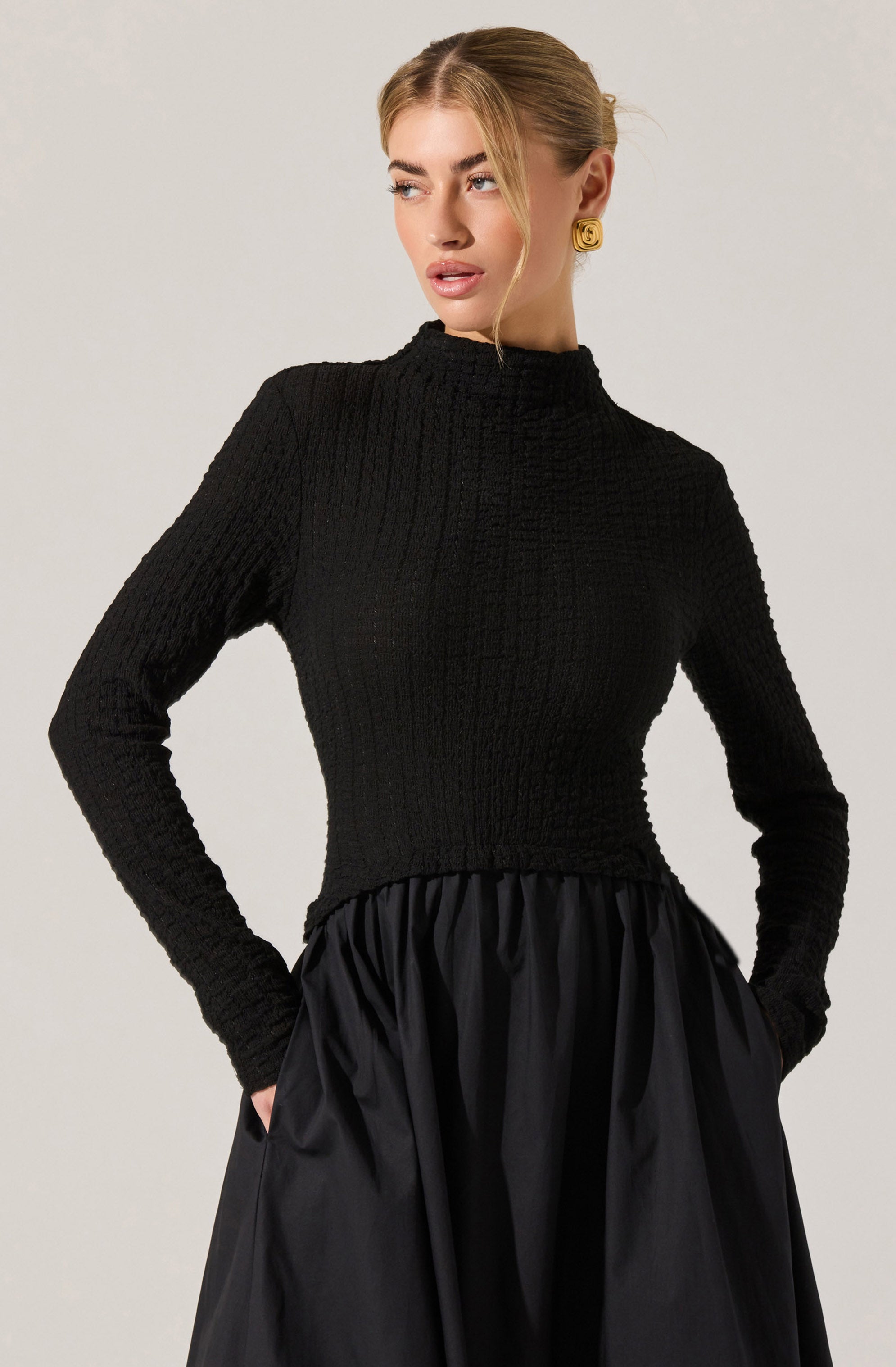 Kearney Mixed Media Midi Dress