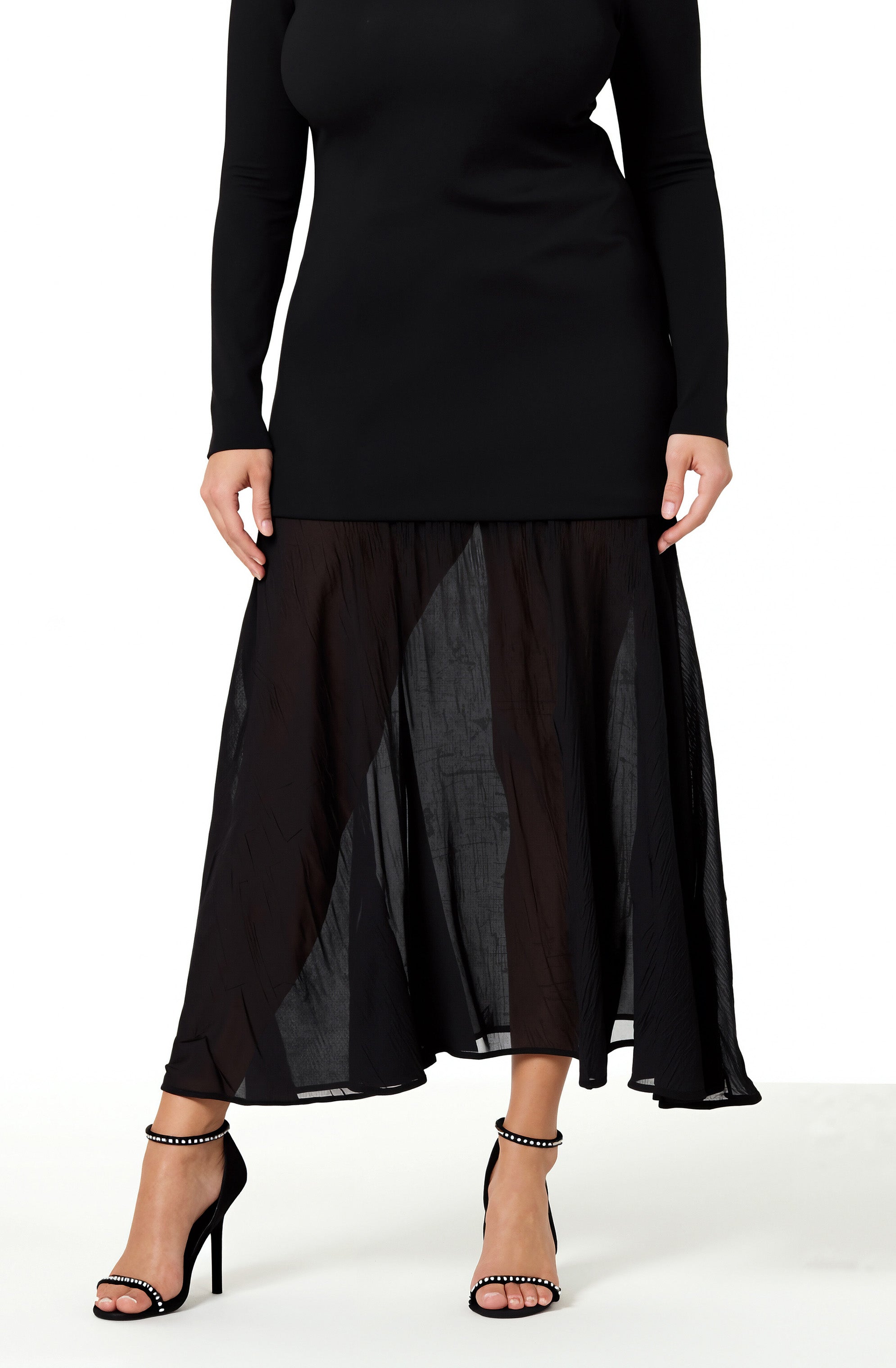 Lidia Off-Shoulder Pleated Midi Dress