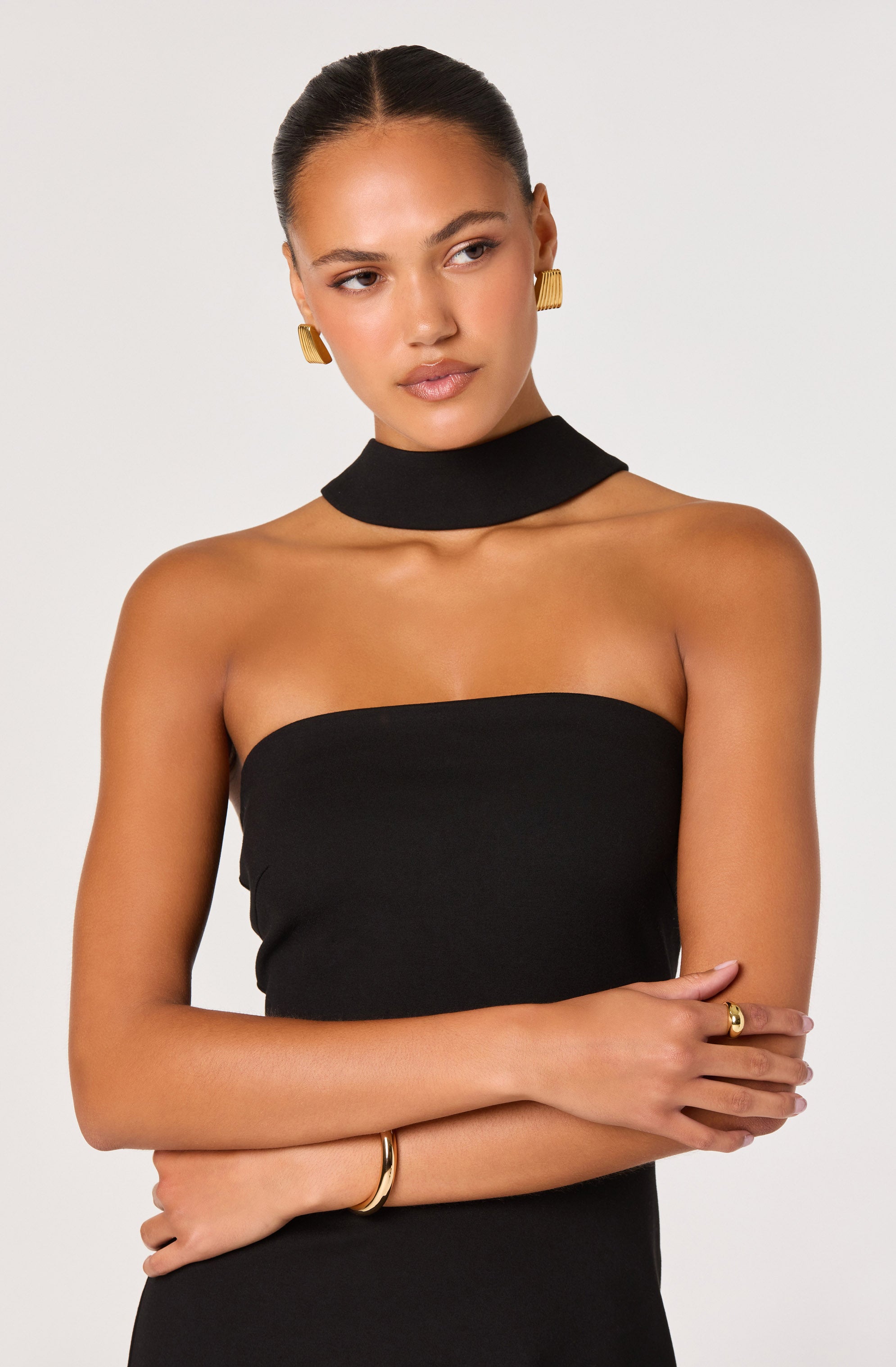 Thiala Knit Reverse Halter Midi Dress