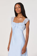 Makiya Lace Strap Empire Waist Midi Dress