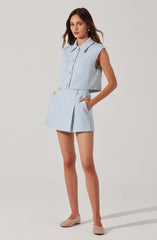Jhene Tweed Pleated Skort