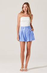 Ollie Pleated Linen Blend Shorts