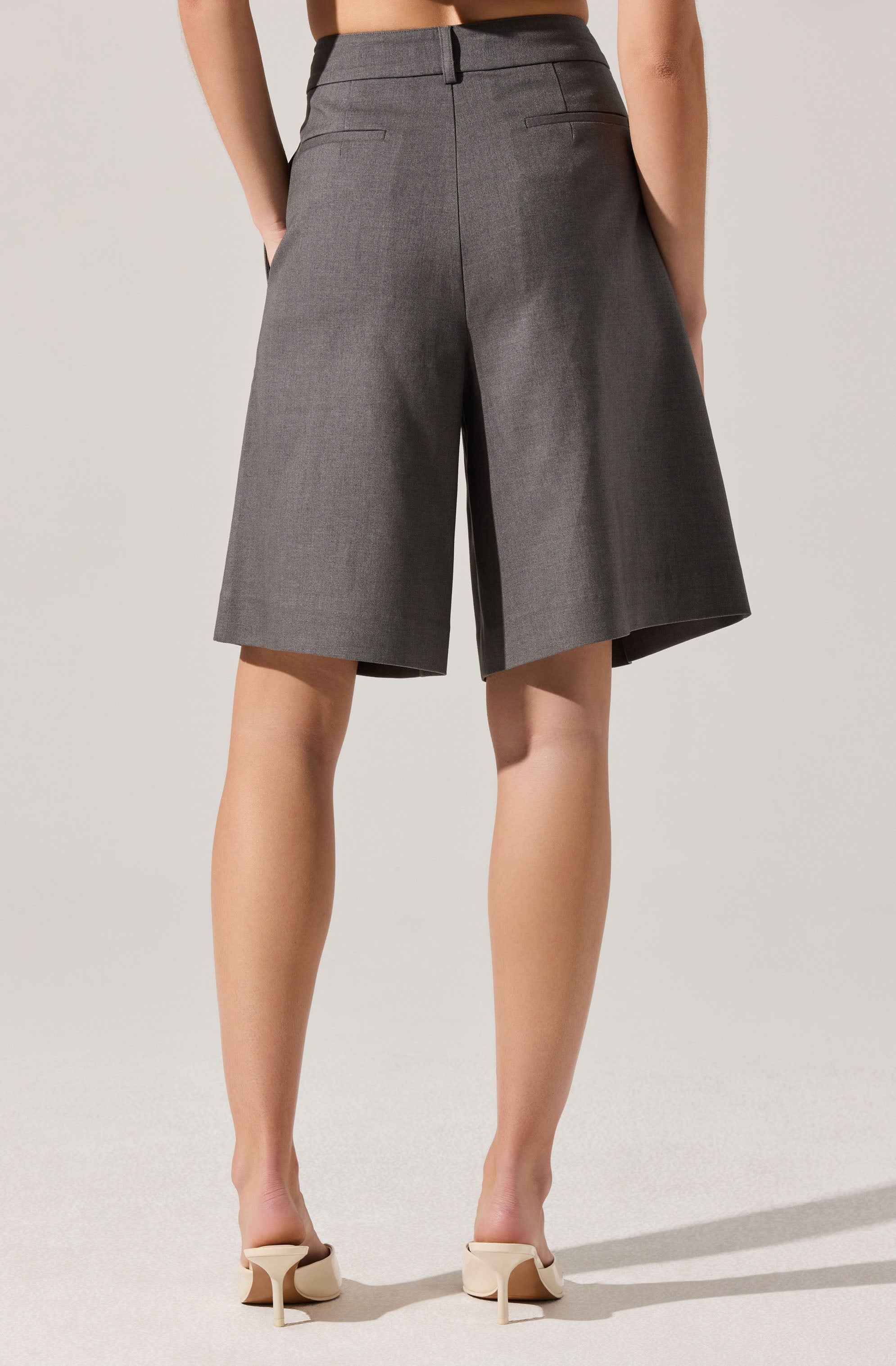 Quillie Pleated Tailored Bermuda Shorts