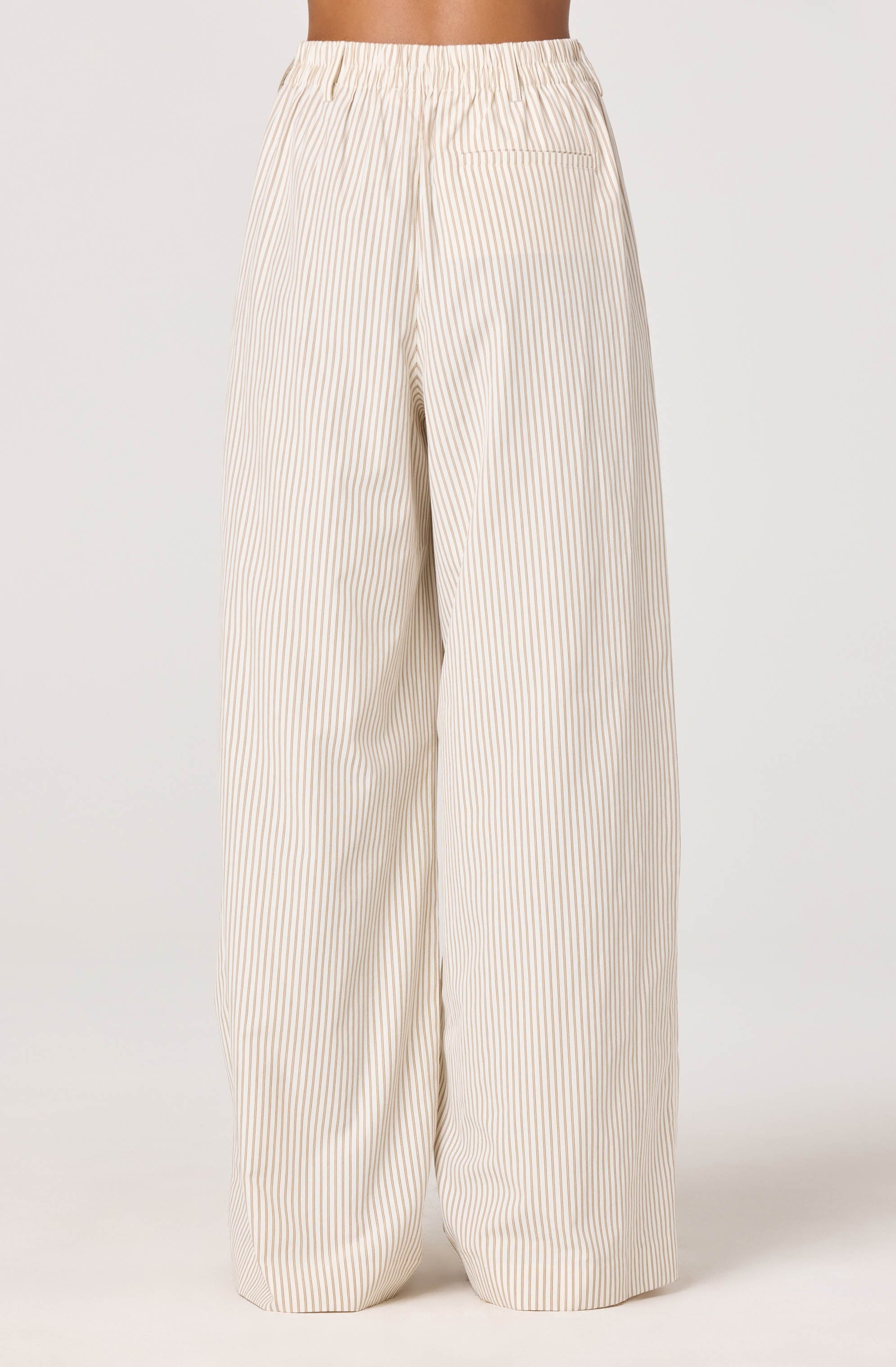 Neha Striped Linen High-Rise Wide Leg Pants