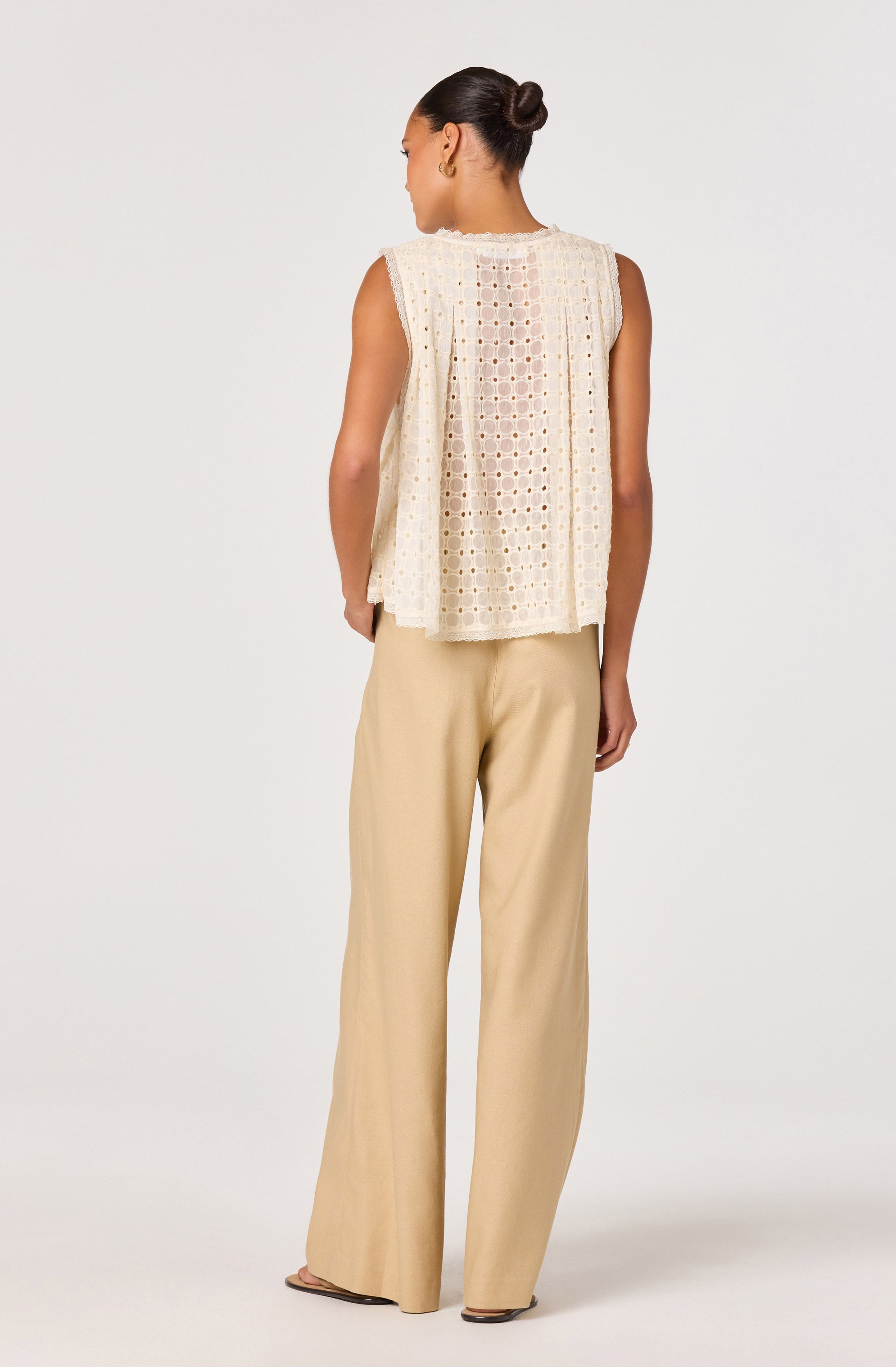 Neha Linen High-Rise Wide Leg Pants