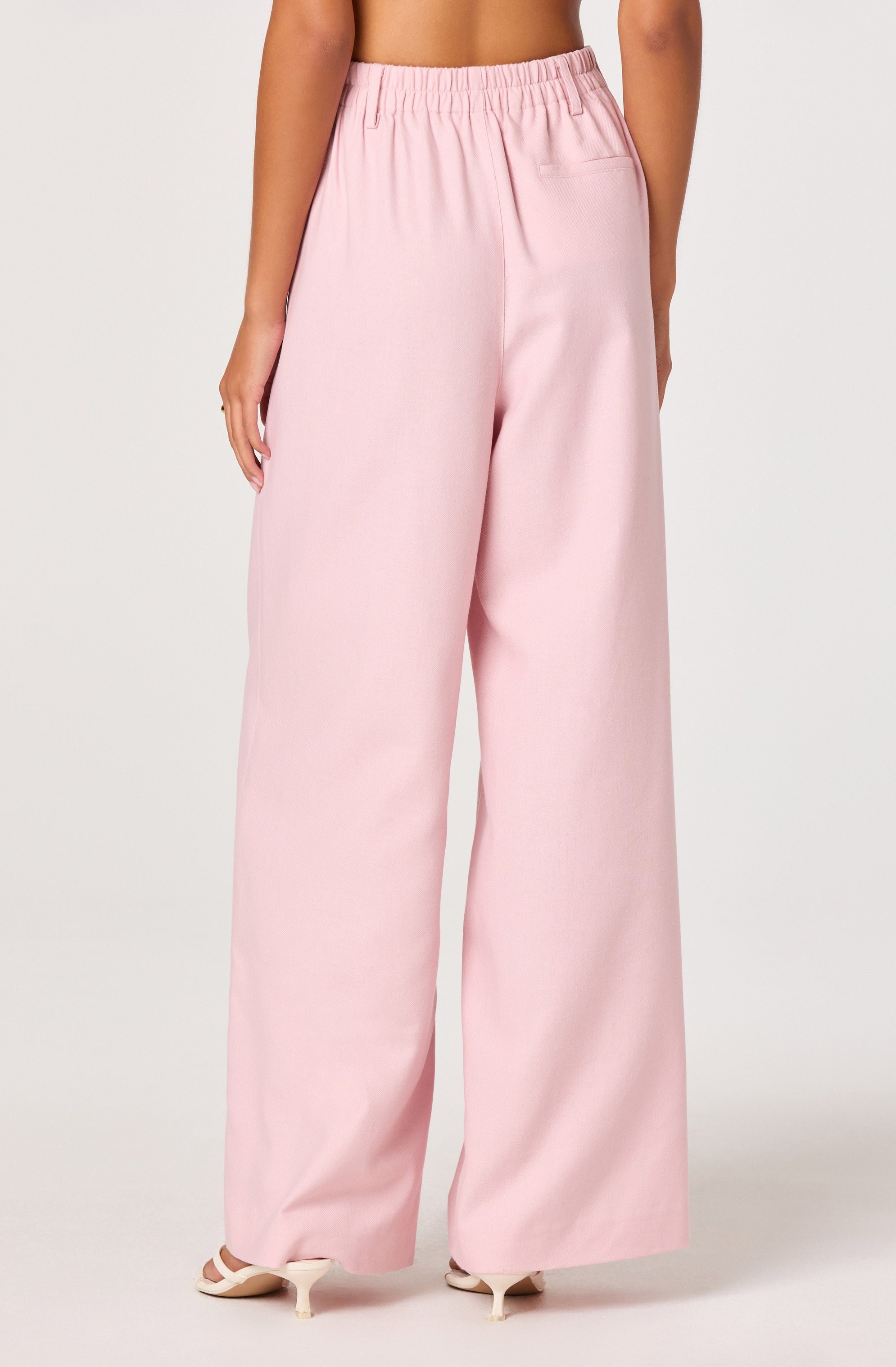 Neha Linen High-Rise Wide Leg Pants