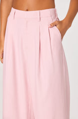 Neha Linen High-Rise Wide Leg Pants