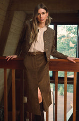 Rielle Corduroy Pencil Skirt