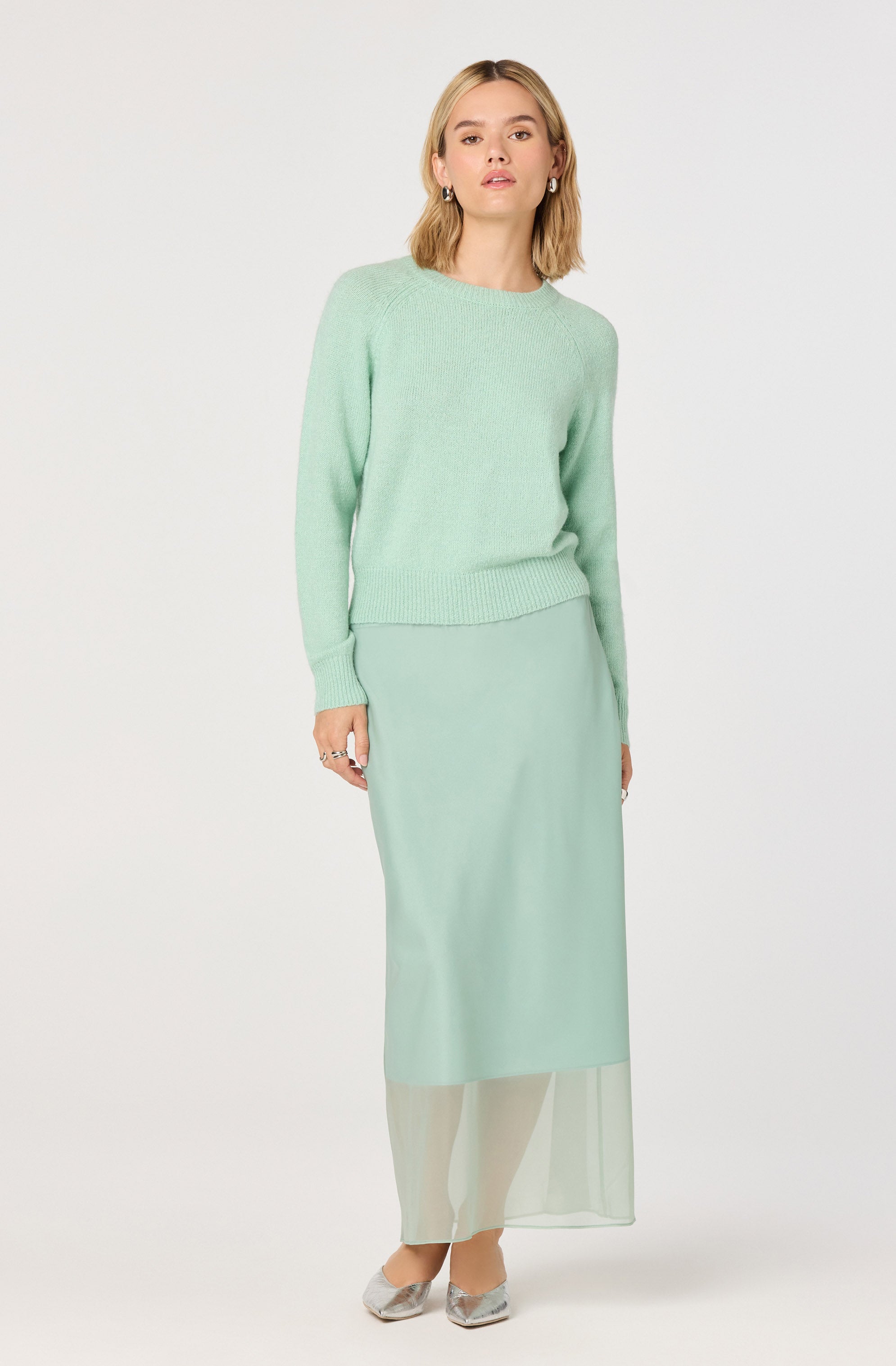 Keyara Layered Contrast Maxi Skirt