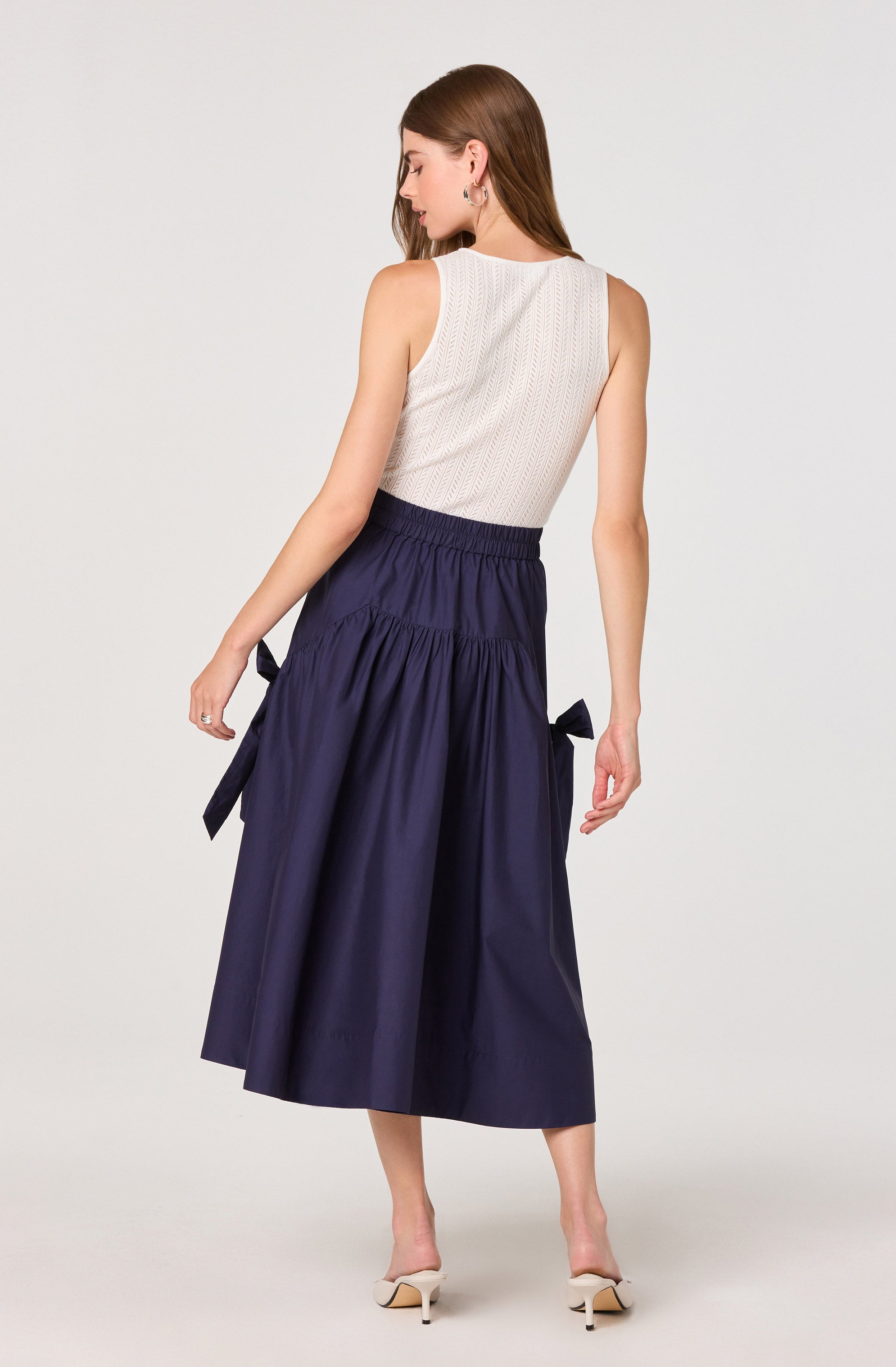 Lylah Bow Midi Skirt