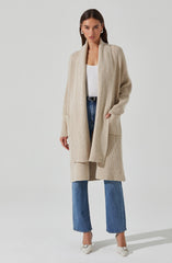 Noemi Ribbed Scarf Cardigan