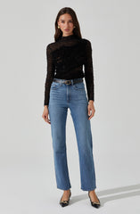 Owena Sheer 3D Ruffle Top