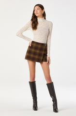 Kyra Long Sleeve Sheer Mock Neck Top