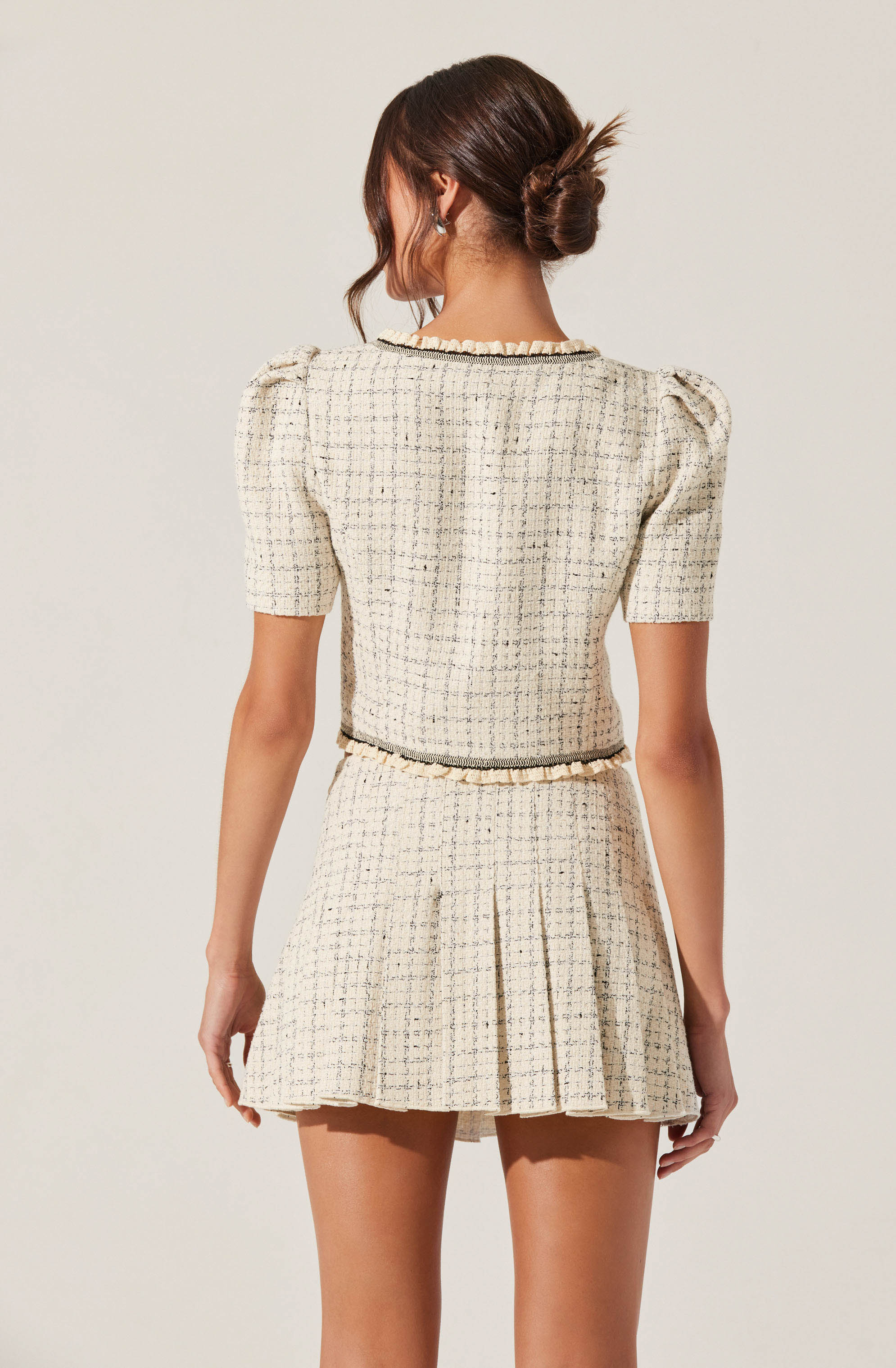 Zoela Contrast Trim Tweed Jacket