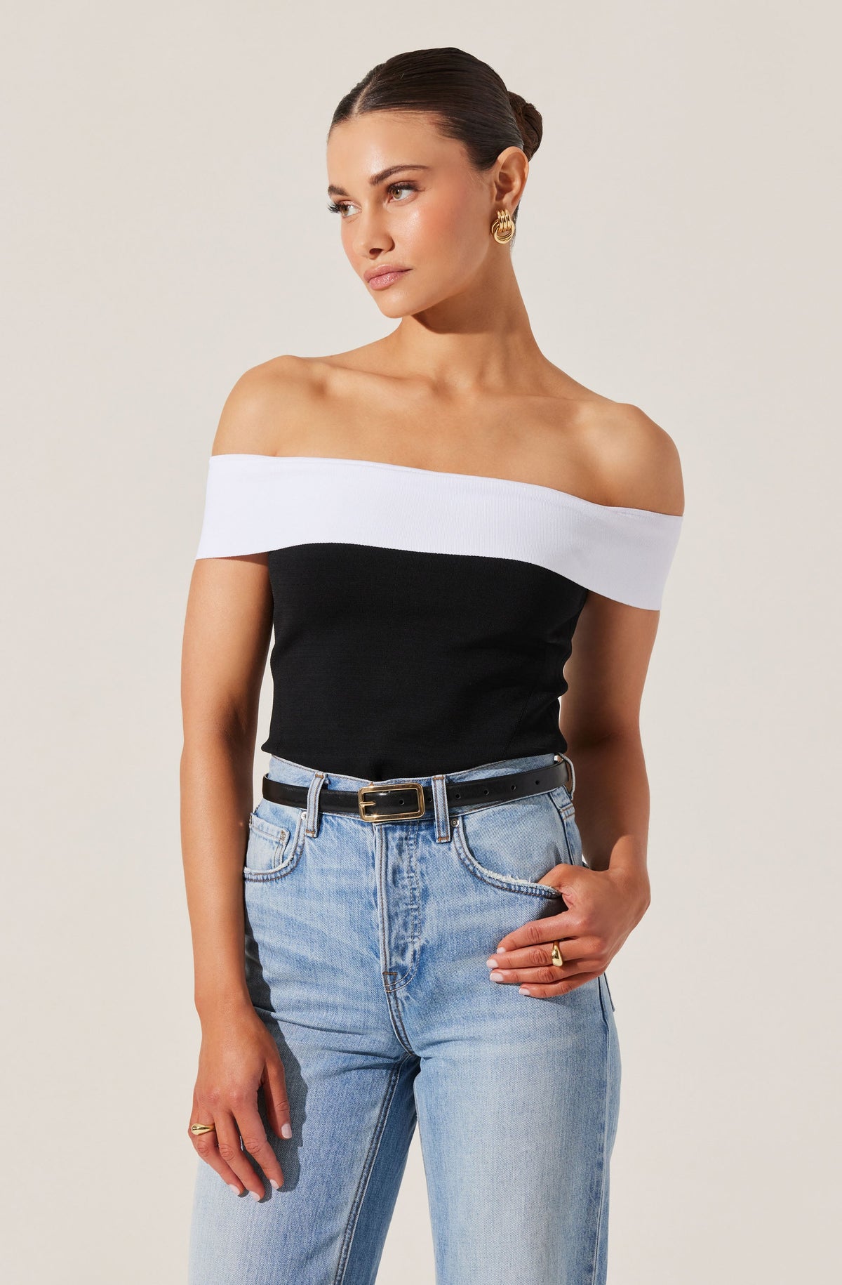 Rochelle Contrast Sweater Top