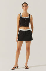 Rory Contrast Trim Top