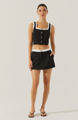 Rory Contrast Trim Top