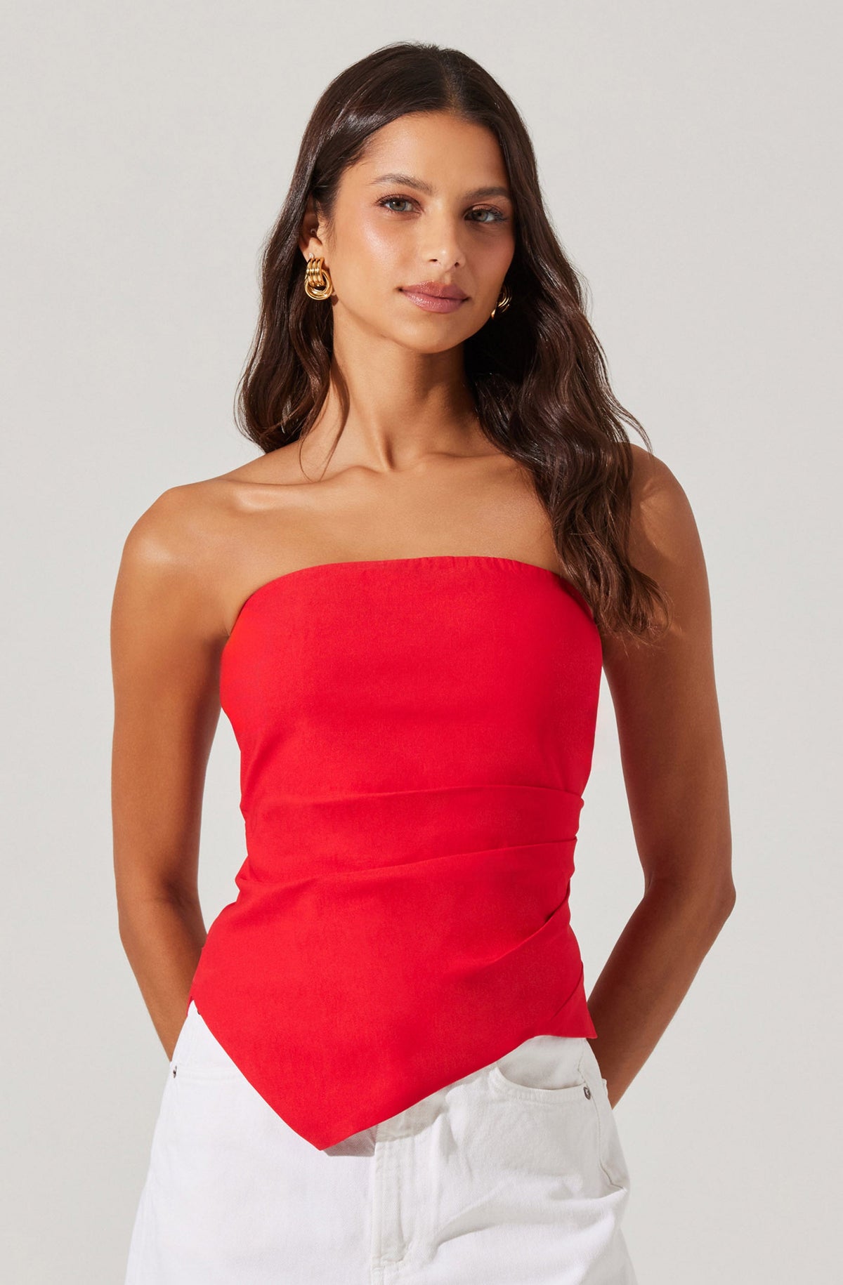 Anoka Strapless Handkerchief Top