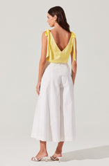 Allexina Satin Cowl Neck Top