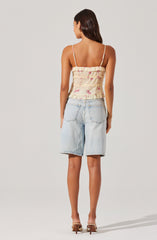 Islah Floral Tie-Front Top