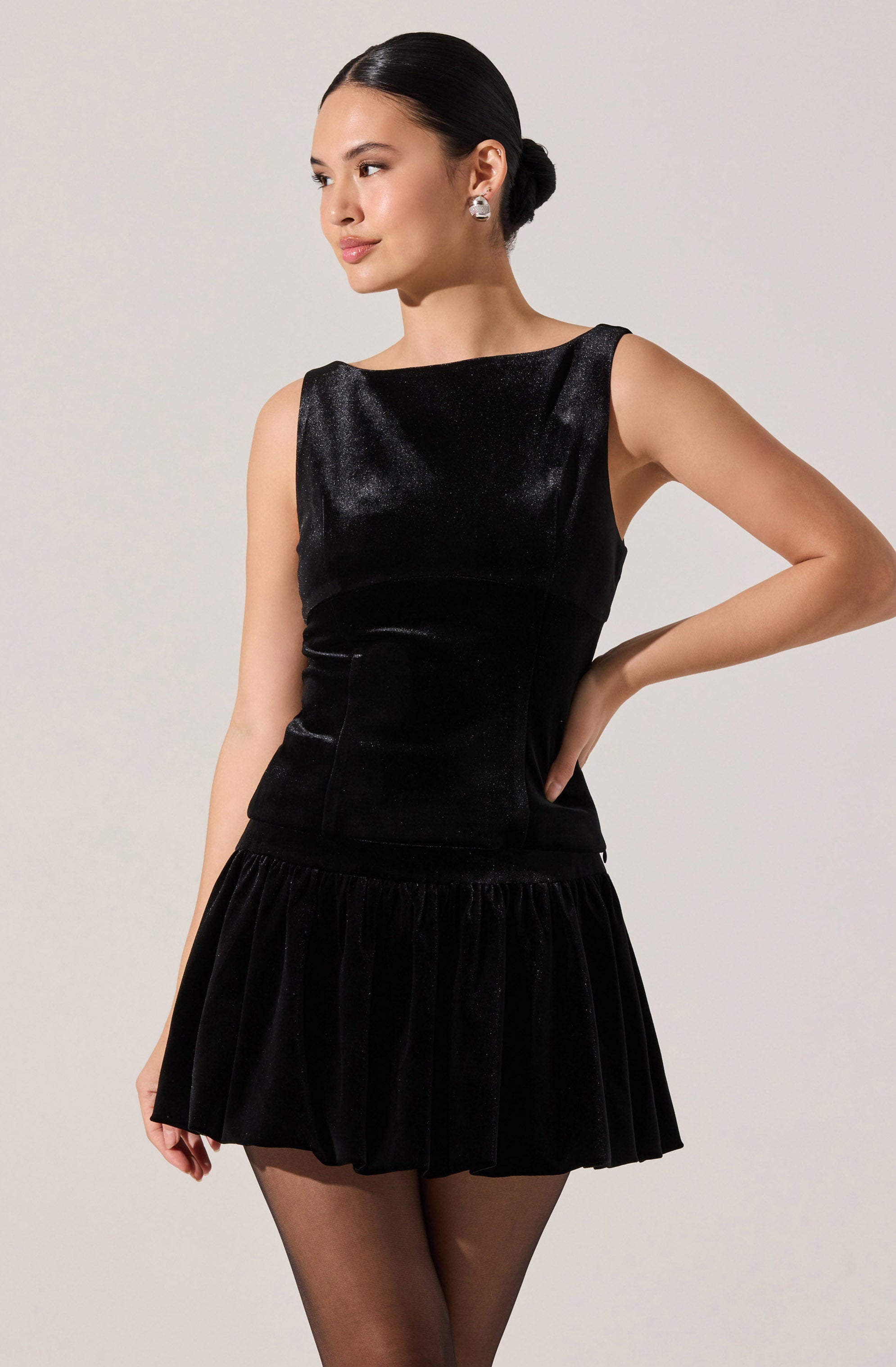 Jinnie Velvet Boat Neck Top
