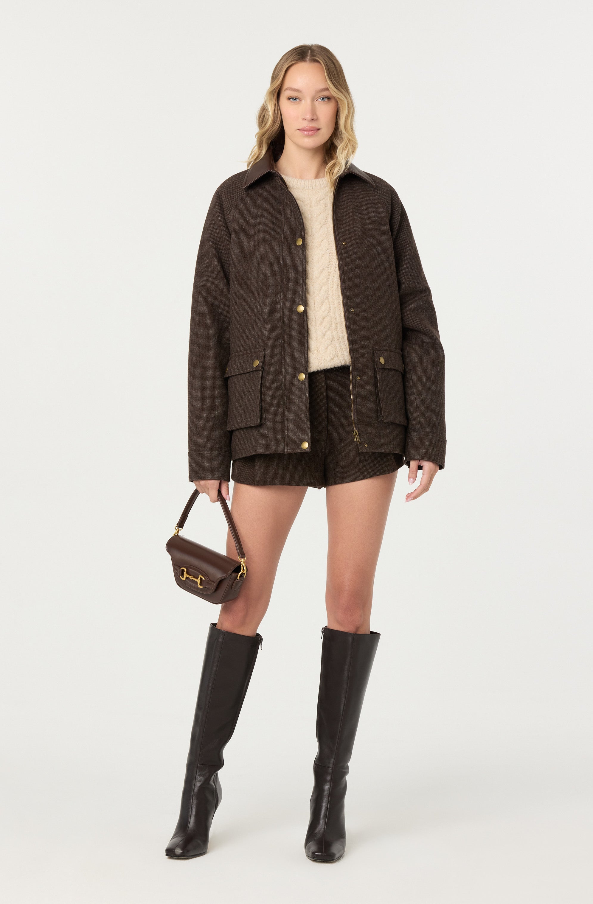 Rylan Contrast Wool Blend Jacket