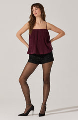 Marisa Pleated Trapeze Top