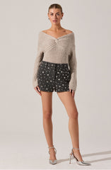 Franisbel Off Shoulder Sweater