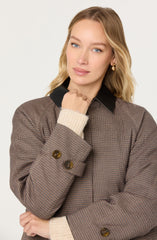 Raiden Contrast Plaid Trench Coat